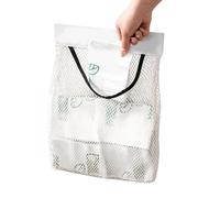 Trash Bag Caddy, Elastic Mesh Storage Sheath, Space Saving Wall Caddy, Big | This elastic mesh storage sheath caddy gives large capacity wall pouch order for living room laundry and food seasoning.