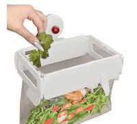 Trash Bag Holder, Garbage Pouch Rack, Cabinet Hanging Stand, Foldable Frame Design, Wall Mounted Hook, Detachable Structure, Space Saver, Quick Setup, Perfect for Kitchen, RV, Garden, 18.5x12.5cm