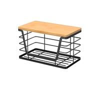 Trash Bag Holder, Wood Lid Organizer, Stackable Wall Mounted Storage, Space-Saving Garbage Pack Container for Laundry, Kitchen, Under Sink, RV, Dorm, Bathroom, Balcony, Toilet