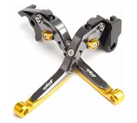 TRASH BIN Moto Leve Freno Frizione per Kawasaki per Ninja 1000 per Ninja 400 Tourer 2011-2016 in Lega Modificata 6-Stage Lunghezza Regolabile Pieghevole Leva di Frizione del Freno(Gold)