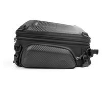 TRASH BIN Moto Sella Posteriore 12L-18L Espandibile Guscio Rigido Zaino Outdoor Motocross Bagagli Da Sella Borsa Coda Multifunzione Borse(Carbon Black)
