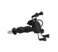 TRASH BIN Supporto antivibrazione Staffa Navigazione GPS Con Caricatore USB Supporto Cellulare Per Suzuki A Forcella Telefono Moto Per GSX-R 600(With USB Charger black)