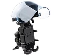 TRASH BIN Supporto antivibrazione Supporto Telefono In Forcella Stem Staffa Montaggio Per CBR 250RR 600RR 400R 600 Per F4I 500R Per VFR 800F Moto Navigazione(Sunshade black 1)