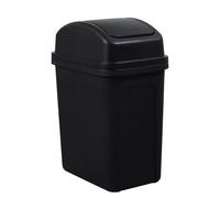 Trash Can Bin, Household Waste Container, ABS Large Capacity with Quick Press Lid, Sturdy and Easy to Clean, Suitable for Kitchen Bathroom Bedroom Office Living Room