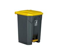 Trash can Pattumiera- Pattumiera Industriale del Pattino Industriale del Grande del Raccolto del barilotto del Ristorante all'aperto della Raccolta (Colore : Giallo, Dimensioni : 80L)