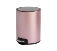 Trash Can Slow Close, Stainless Steel Step-open Trash Can, Silent Closing Waste Bin, Trash Can for Kitchen and Bathroom, Featuring a Stainless Steel Finish, Odor Protection, and Silent Step-open Lid