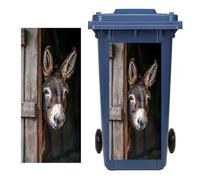 Trash Can Sticker - Waterproof Dustbin Decals, Garbage Pail Graphic Wrap | Funny Adhesive Vinyl Waste Container Sheet | Curbside Driveway Garden Patio Yard, Outdoor Wheelie Bin Decorative Cover Sticke
