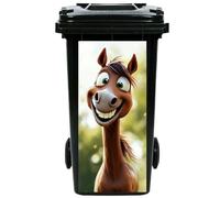 Trash Can Stickers | Funny Glue Free Static Large Animal Decal