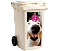 Trash Can Stickers | Funny Glue Free Static Large Animal Decal