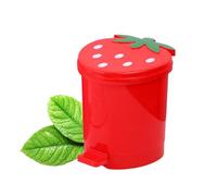 Trash Can - Strawberry Garbage Bin with Lid | Rubbish Bin | Swing Bins for Home Office Living Room Waste Paper Organizer Lid & Carrying Handle Strawberry Dustbin for Bedroom Kitchen