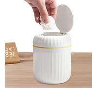 Trash Can - Waste Bin | Waste Basket | Paper Waste Press Trash Bin, Creative Light Luxury Tabletop Trash Can Wastebasket With Lid | Desktop Trash Can For Desk Kids Room Home Bedside Table End