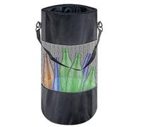 Trash Can - Wastebasket | Garbage Container | Portable Garbage Storage Bin With Drawstring Lid | Pontoon Boat Trash Organizer | Compact Refuse Holder for Home Offices Living Room Kitchen