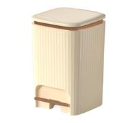 Trash Can With Lid - Foot Pedal Garbage Bin, Press Lid Waste Container, Quiet Close Basket, Odor Proof Storage, Household Trash Holder, Indoor Waste Organizer, Compact Disposal Solution | For Dorm Rv