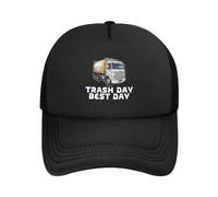 Trash Day Best Day Waste Management Garbage Donna Uomo Cappellino da Baseball Traspirante Cappellino con Visiera Sportivo Snapback cap per All'Aperto Estivo Tennis