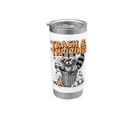 Trash E Prospero Procione Caos Umorismo Bicchiere termico in acciaio inox doppia parete