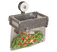Trash Holder, Cabinet Rack, Garbage Hanger, Foldable Suction Design, Wall Mount Function, ABS Material, 7.28x4.92 inches, Kitchen Bathroom Use for Waste, Cupboards, Organizing