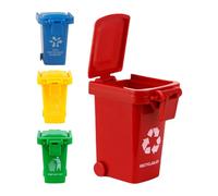 Trash Pack Toy - Desktop Trash Can Set, Toy Garbage Collectors | Educational Waste Management Playset With Sorting Bins, Desktop Mini Recycling Containers For Kids, Office, And Home Organization