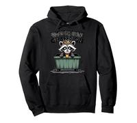 Trash Panda Dumpster Campione di Immersione Divertente Procione Felpa con Cappuccio, Unisex per Adulti, Nero, S