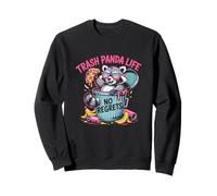 Trash Panda Life No Regrets Raccoon Pizza Umorismo Felpa