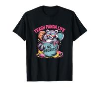 Trash Panda Life No Regrets Raccoon Pizza Umorismo Maglietta
