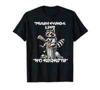 Trash Panda Life No Regrets Raccoon Pizza Umorismo Maglietta