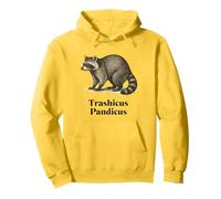 Trash Panda Nome Latino Falso Divertente Raccoon Vintage Art Felpa con Cappuccio