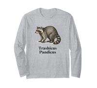 Trash Panda Nome Latino Falso Divertente Raccoon Vintage Art Maglia a Manica