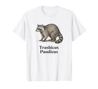Trash Panda Nome Latino Falso Divertente Raccoon Vintage Art Maglietta