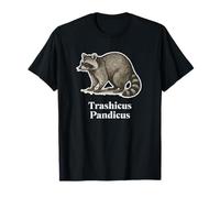 Trash Panda Nome Latino Falso Divertente Raccoon Vintage Art Maglietta