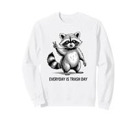 Trash Raccoon Panda Ogni Giorno è Trash Day Funny Raccoon Felpa