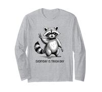 Trash Raccoon Panda Ogni Giorno è Trash Day Funny Raccoon Maglia a Manica