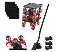 Traslocatore di mobili su ruote , 4 Pack 5-Wheel Furniture Mover Dolly Sliders Maximum Load 3000 lbs(5 Wheels)