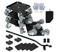 Traslocatore di mobili su ruote ， Furniture Dolly With 5 Wheels 360 Degree Rotation Carbon Steel 3306 Lbs Load Capacity 6.3x6.3 Inch Pack of 4
