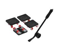 Traslocatore di mobili su ruote , Furniture Mover Set with Wheels Sliders Lifter Shifter and Mats for Heavy Objects Transport Plastic Iron Pack of 7