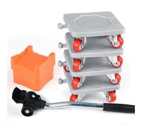 Traslocatore di mobili su ruote ， Furniture Mover Tool 400kg Load Capacity 360 Degree Wheels ABS and Metal Grey Pack of Multiple Sets