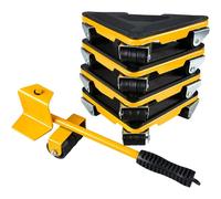 Traslocatore di mobili su ruote ， Furniture Movers Pack of 4 Multicolor 3 Wheel 360 Rotation Wheels Lifter 500kg Capacity(Yellow)