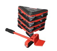 Traslocatore di mobili su ruote ， Furniture Movers Pack of 4 Multicolor 3 Wheel 360 Rotation Wheels Lifter 500kg Capacity(Red)