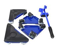 Traslocatore di mobili su ruote ， Furniture Movers Pack of 4 Multicolor 3 Wheel 360 Rotation Wheels Lifter 500kg Capacity(Blue)