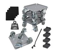 Traslocatore di mobili su ruote , Pack Of 4 Moving Dolly Set With Pry Bar 5 Wheels 360 Degree Rotation 2600 lbs Load Capacity