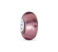 Traslucido Solido Metallico Rosa Rosa Murano Perline Di Vetro Iridescente Per Le Donne Per Gli Adolescenti .925 Nucleo D'Argento Sterling Si Adatta Bracciale Europeo