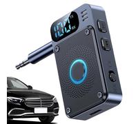 Trasmettitore audio | Trasmettitore FM per auto con display digitale - Ricevitore convertitore audio 3,5 mm con display digitale per viaggi, camion, cuffie, tablet, smartphone, computer