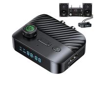 Trasmettitore audio wireless - Adattatore ricevitore 5.3 Trasmettitore audio stereo wireless | Ricevitore radio LCD a bassa latenza per altoparlanti per cuffie per la casa