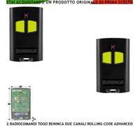 Trasmettitore Benincà TO.GO 2VA Due Pezzi Rolling Code 2 Canali Freq. 433,92 MHz
