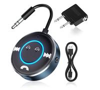Trasmettitore Bluetooth 5.3, Adattatore Bluetooth 2 IN 1 con Jack AUX 3.5mm, Supporta 2 Auricolari, Ricevitore Trasmettitore Bluetooth per TV, Telefono, Auto, Palestra e Aereo