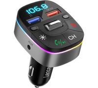 Trasmettitore Bluetooth per Auto, AUX Musica Bluetooth Auto Con Doppio Mic Wirel