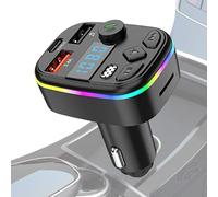 Trasmettitore di - 1,2 pollici di lettore mp3, ricevitore per USB C, adattatore a mani multifunzionale | Trasmettitore di musica radio per in rapida carico con interruttore di chiamata