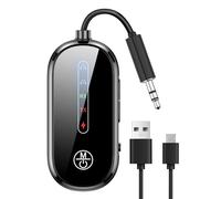 Trasmettitore e Ricevitore Bluetooth 2 in 1 con 5.4 per Aereo, Doppia Connessione per AirPods, Cuffie, Adattatore AUX 3.5mm per Aerei, Auto, TV, e Altri Dispositivi