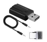 Trasmettitore e Ricevitore Bluetooth 5.0, Adattatore USB Wireless Bluetooth Trasmettitore con Luce LED, Bassa Latenza, Plug & Play per TV, PC, Cuffie Stereo, Altoparlanti Auto