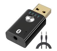 Trasmettitore e ricevitore Bluetooth 5.1 USB 4 in 1, adattatore Bluetooth wireless portatile per PC, scheda audio, auto, cuffie