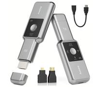 Trasmettitore e Ricevitore HDMI Wireless 4K/30Hz, Full HD Adattatore HDMI Wireless Extender con LED, Portata 50M, 2,4G/5G Streaming Video/Audio/File da Laptop, PC, TV Box a Monitor/HDTV/Proiettore